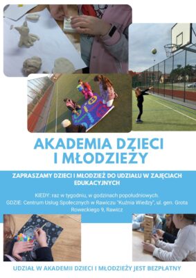 oferta Centrum Usług Społecznych zajęcia dla dzieci i młodzieży