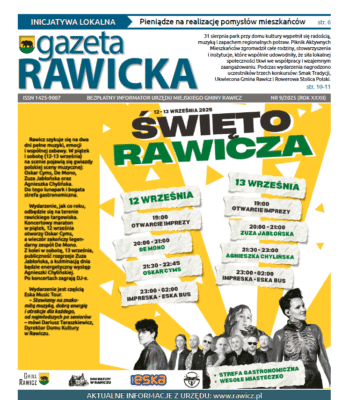 Pierwsza strona Gazety Rawickiej nr 9/2025