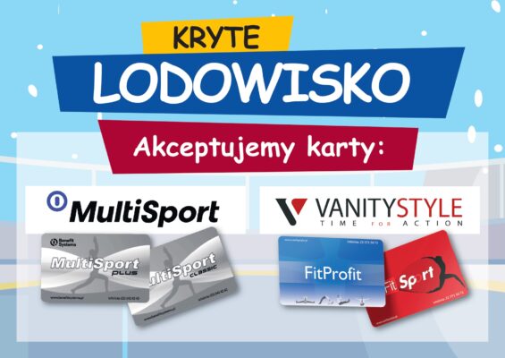 Informacja o akceptacji kart w związku z korzystaniem z krytego lodowiska