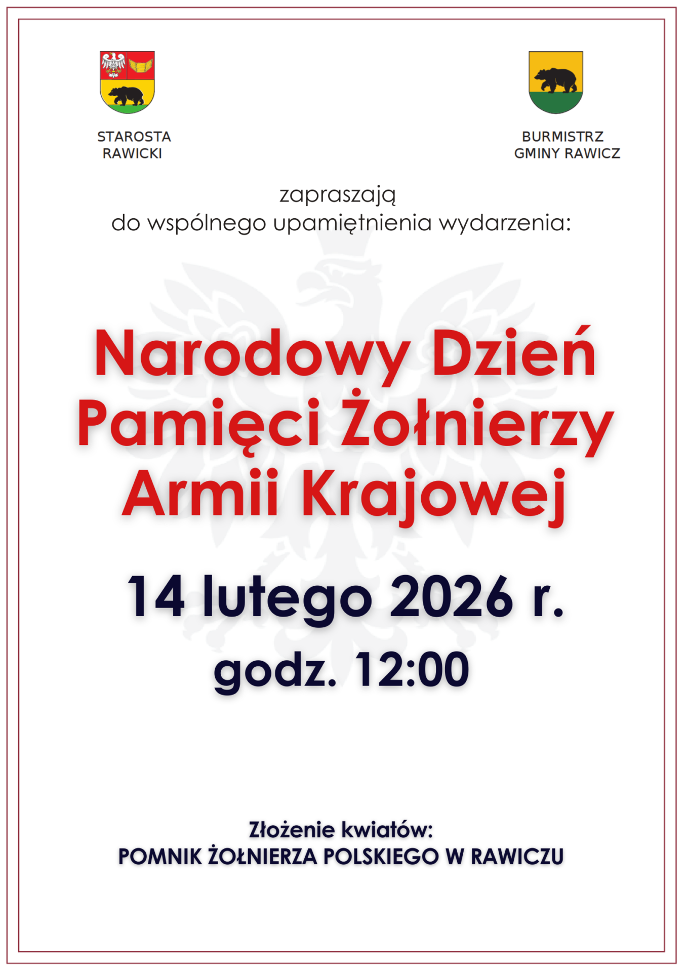 plakat zapowiedź 14 II pomnik