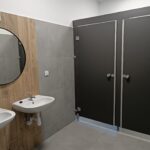 Toalety w świetlicy wiejskiej w Dąbrówce.