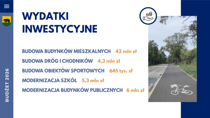 Informacja o wydatkach inwestycyjnych.
