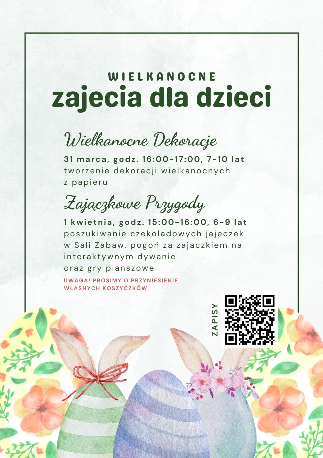 Informacje o wydarzeniu, wielkanocne grafiki.