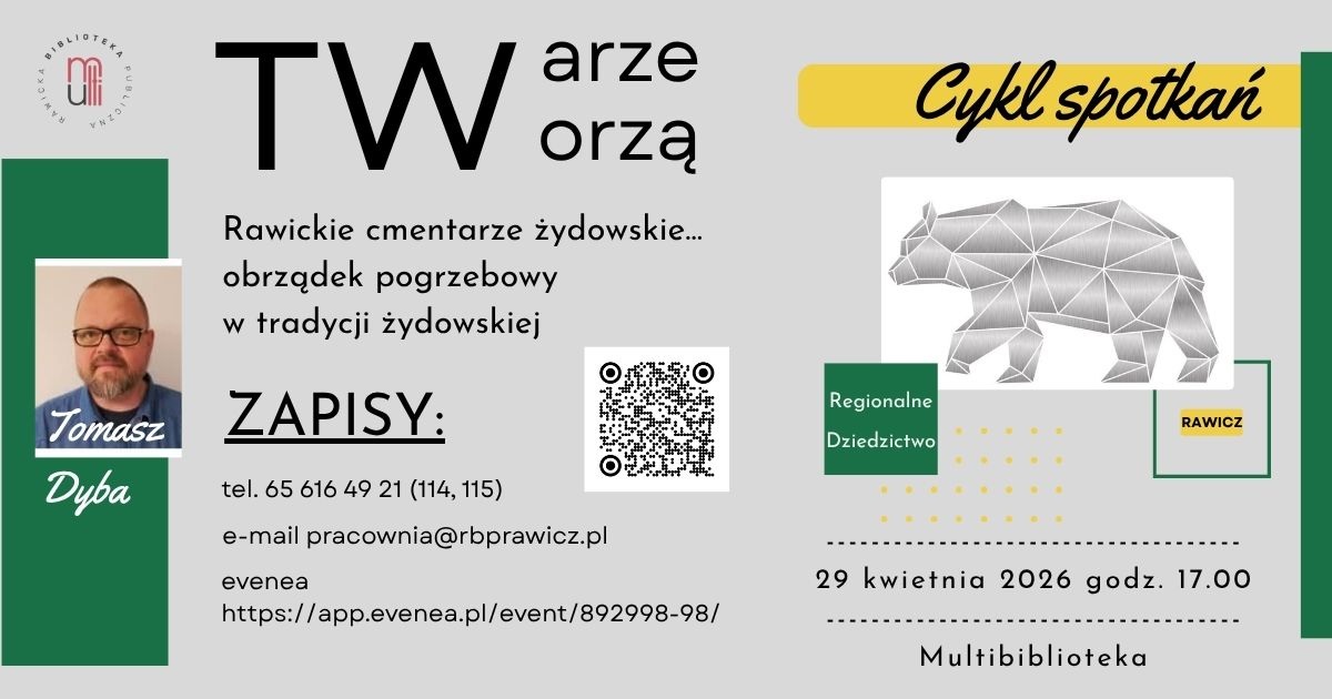 Informacje o cyklu spotkań, zdjęcie prowadzącego.