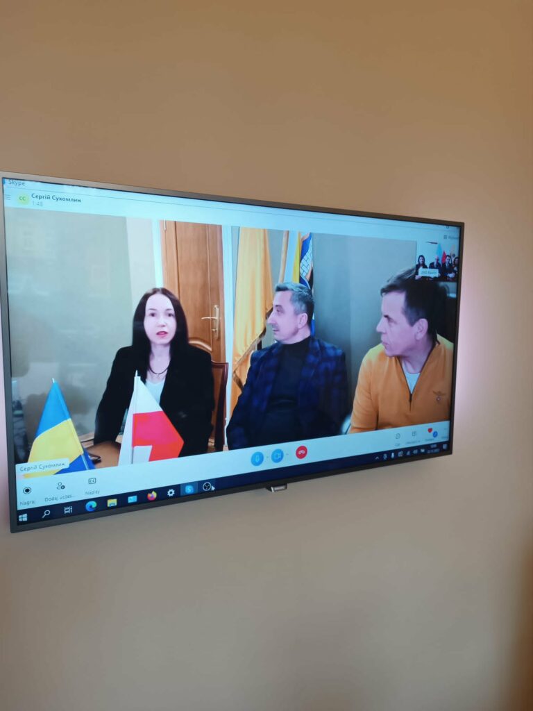 Spotkanie on line kierownictwa UMGR z przedstawicielami Żytomierza.