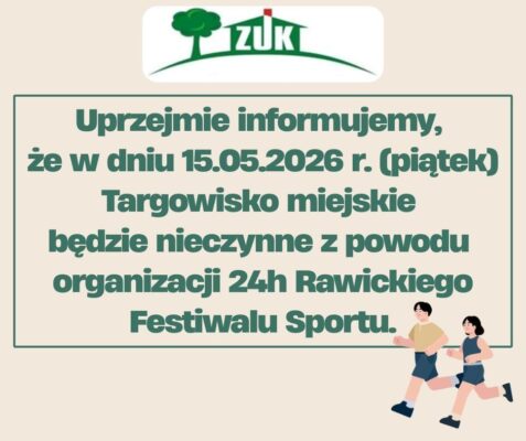 Informacja o nieczynnym targowisku