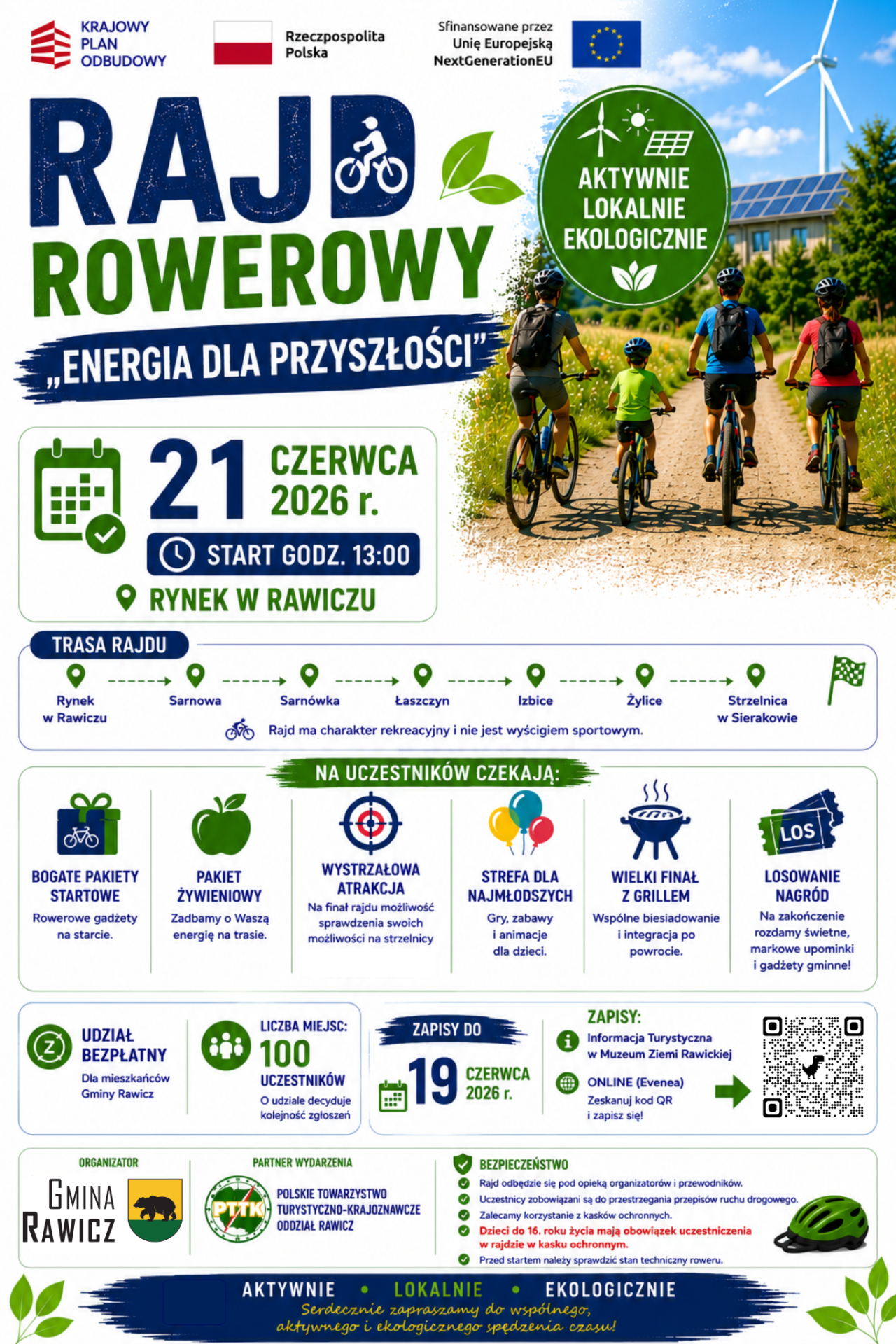 plakat Rajd rowerowy Energia dla przyszłości